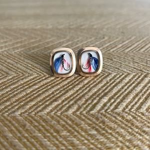 Vintage Hayward gold filled fishing lure cuff links